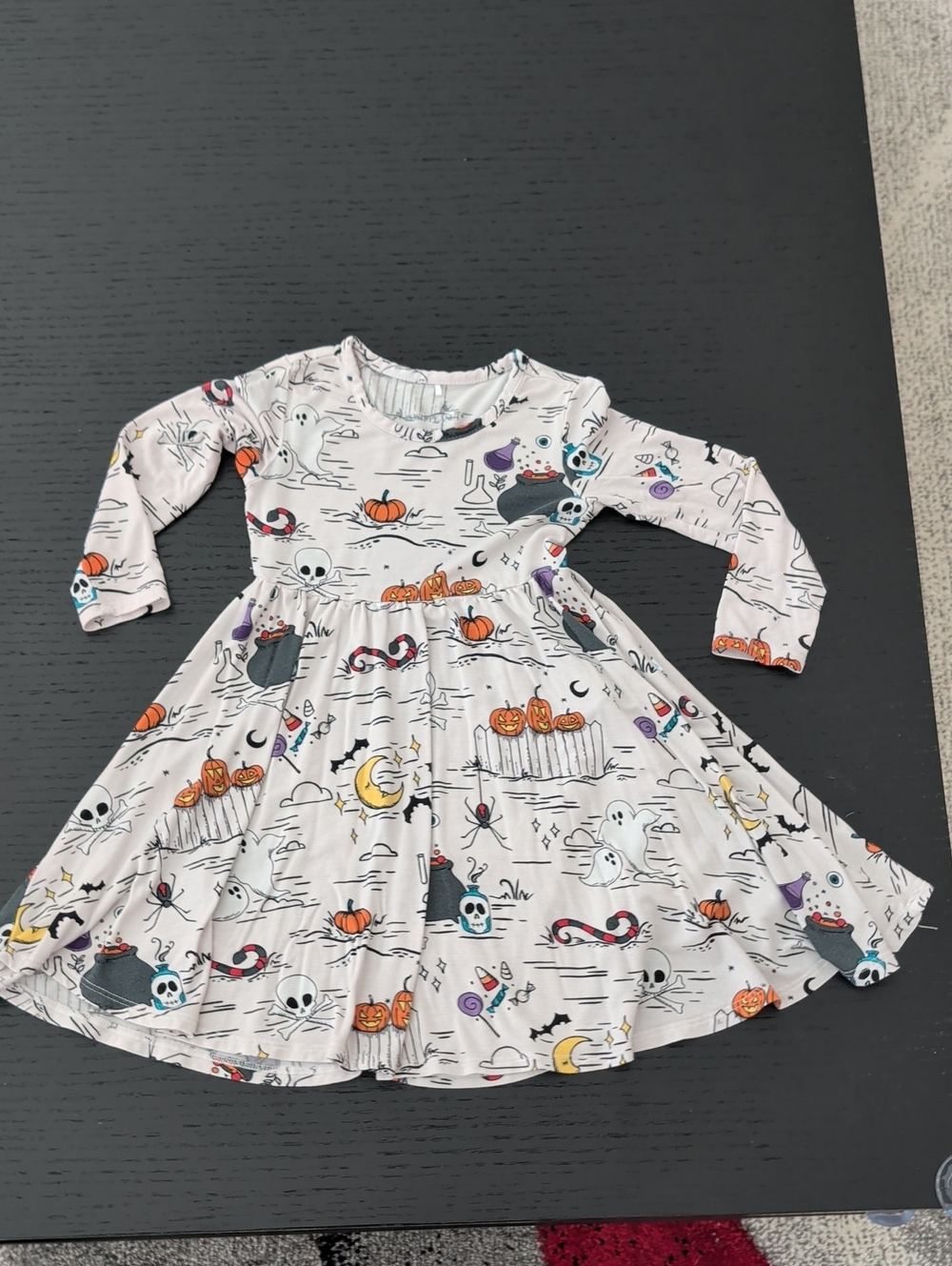 Posh Peanut Halloween Twirl Dress 2T Long Sleeve Pumpkins Ghosts Candy Print